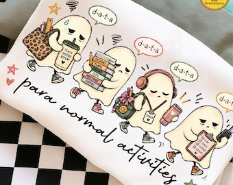 Para Normal Activities PNG, Para Squad Gift, Funny Paraprofessional Halloween Sublimation, Cute Ghost SPED Team Shirt PNG, Trendy Fall Png