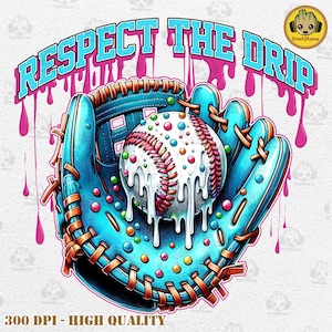 Baseball Drip Png, Ice Cream Drip Png, Respect The Drip Png, Baseball Mama Png, Baseball Mom Png, Game Day Baseball Png, Retro Baseball Png