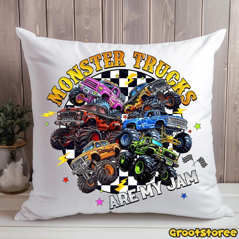 Monster Trucks Are My Jam PNG, Monster Truck Boy Shirt Design, Kids Truck Sublimation PNG, Boy Easter Png, Digital Download image 4
