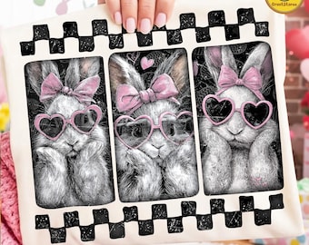 Conejito de Pascua preppy PNG, Conejito de Pascua retro lindo PNG, Orejas de conejo PNG, Coqueta de semitono PNG, Pascua de primavera Descargar