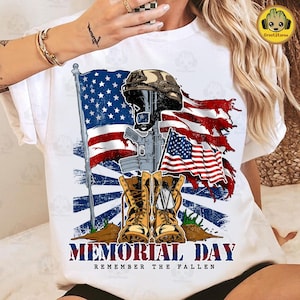 Retro Memorial Day Remember The Fallen Png, Proud Veteran Shirt Design, Vintage Military Png, Patriotic American Png, American Soldiers Png