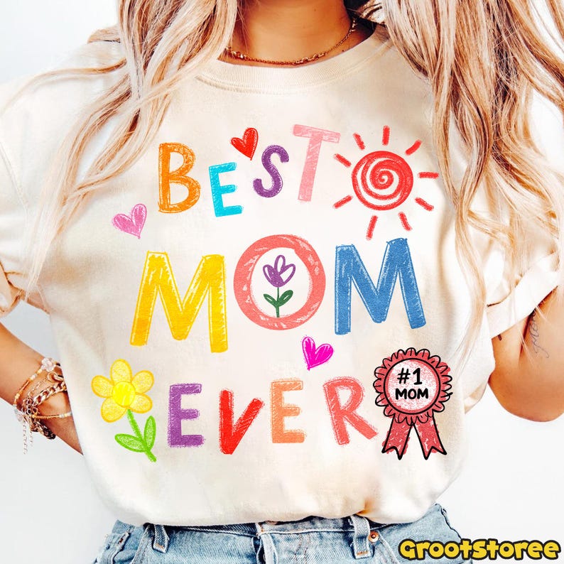 Funny Best Mom Ever Png, Mom Club Png, Cute Mama Png, Vintage Mother Png, Mother's Day Gift Png, Trendy Mom Png, Cool Mom Life Png image 2