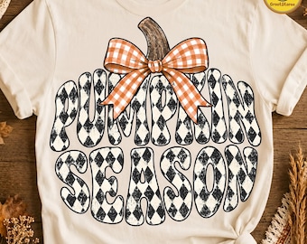 Pumpkin Season Png, Fall Vibes png, Checkered Fall Png, Preppy Leopard Bow Pumpkin Png, Retro Groovy Fall Png, Distressed Autumn Png