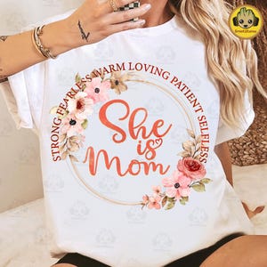She Is Mom Coquette Png, Christian Mama Png, Boho Floral Mama Png, Mom Png, Mother’s Day Gift Png, Wildflower Mama Png, Bible Verses Png