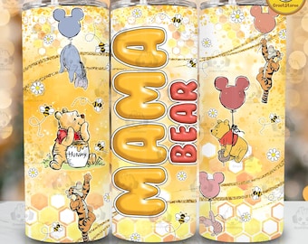 Cartoon Mother's Day 20oz Skinny Tumbler Design, Best Mom Ever Tumbler Straight Tapered Png, Gift For Mom Tumbler Wrap, Mama Skinny Tumbler