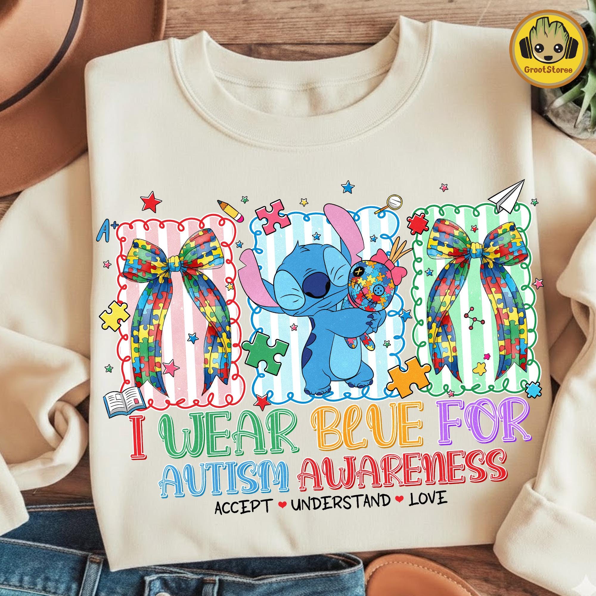 I Wear Blue for Autism Awareness Png, Autism Blue Monster Png, Cartoon ...