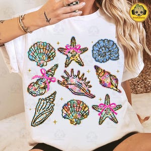 Wildflower Seashell Clam Summer Png, Summer Vibes Png, Floral Summer Png, Summer Beach Png, Wildflower Summer Design, Summer Vacation Png