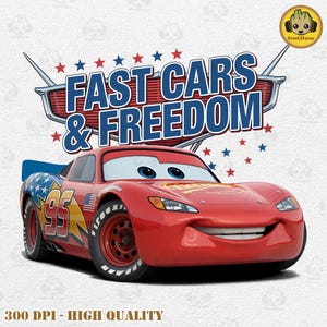 Funny 4th Of July Car Movie Png, Independence Day Cartoon Kids Shirt Png, USA Patriotic Racing Car Png, Boys Girls American Shirt Design