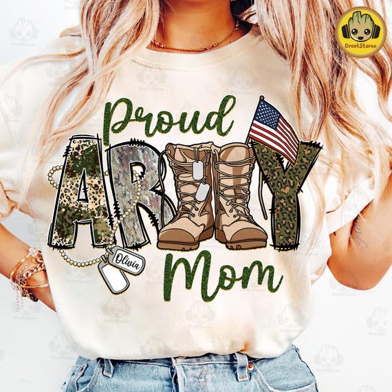 Custom Proud Army Mom Png, Military Mom Png, Army Family Png, Soldier Mom Png,USA Patriotic Png, Veterans Day Png, Memorial Day Png
