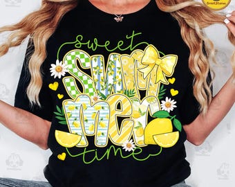 Sweet Summer Time Png, Lemon Summer Png, Trendy Summer Vibes Png, When Life Gives You Lemons Make Lemonade Png, Lemon Png, Girly Summer Png
