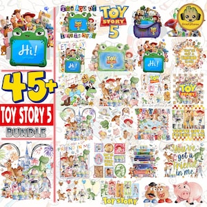 45+ Toy Movie Characters PNG Bundle, Watercolor Toy Friends Clipart, Story Shirt Design, Kids Sublimation, You’ve Got a Friend in Me Png