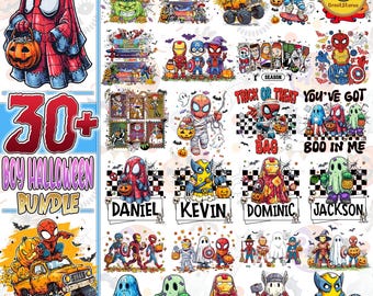 30+ Spider Halloween Png Bundle, Kids Halloween Sublimation Design, Boy Halloween, Superhero Png, Toy Trick Or Treat Png, Spooky Season Png