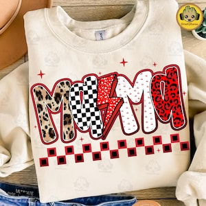 Mama Leopard Print PNG Design, Trendy Mama Varsity Png, Retro Mama Png, Checker Mama Png, Edgy Mama Png, Mama Sublimation Designs