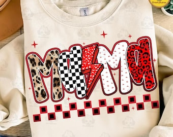 Mama Leopard Print PNG Design, Trendy Mama Varsity Png, Retro Mama Png, Checker Mama Png, Edgy Mama Png, Mama Sublimation Designs