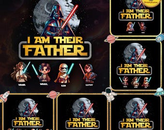 Custom Cartoon Movie I’m Their Father Png Bundle, Superhero Png, Dad And Baby Fist Bump Png, The Best Team Ever Png, Fathers Day Png