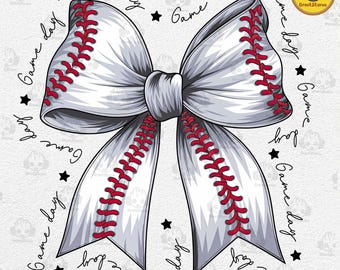 Retro Baseball Game Day Png, Coquette Bow Png, Baseball Mom Png, Game Day Png, Baseball Lovers Png, Baseball Season Png, Sports Png