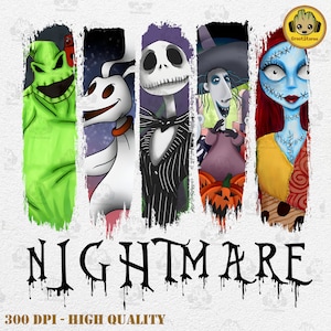 Halloween Nightmare Lovers Png, Horror Halloween Png, Halloween Nightmare Movies Png, Spooky Season Png, Trick Or Treat Png, Digital File