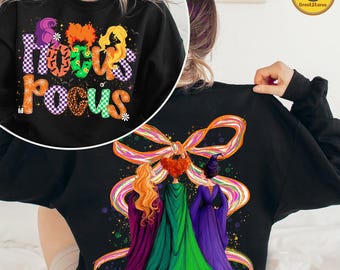 Witchy Halloween Png, Preppy Floral Halloween Png, Witch Sisters Png, Horror Characters Png, Halloween Witchy Coquette Bow Png, Salem Png