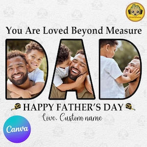 Customize Dad Pictures Canva Template, Best Dad Ever Png, Gift For Dad Png, Canva Editable Diy, Custom Father’s Day Png, Gift For Father