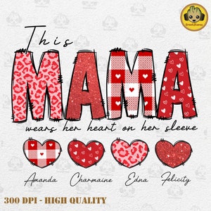 San Valentin Esta Mama Ama Sus Corazones En Su Manga Png Nombre De Niño Personalizado, San Valentin Mama Candy Heart Png, Feliz San Valentin Png, Archivo Digital