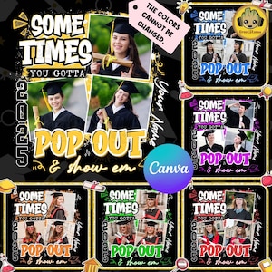 Graduation Insert Photos Editable Canva Template, Pop Out Graduation Senior Canva Editable Png, Graduation 2025 Png, Graduate 2025 Template