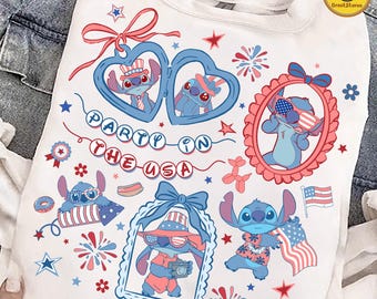 Funny 4th of July PNG, Cartoon USA Patriotic Design, Happy Independence Day Shirt PNG, Cute America Sublimation Download