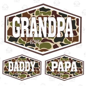 Personalized Dad Png Bundle, Custom Camo Dad Png, Father's Day Png, Dad ...