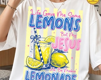 Funny Jesus Lemonade PNG, Christian Humor Shirt Design, Faith Quote Sublimation PNG, Trendy Religious Digital File