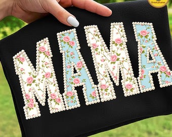 Mama Pearls PNG, Easter Mama PNG, Floral Christian Pearls PNG, Retro Rose Religious Sublimation, Boho Cottagecore Mama Png, Digital File