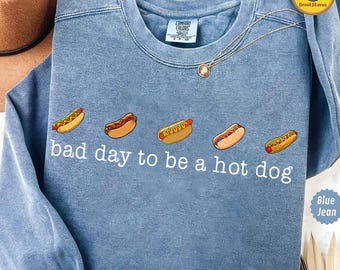 Bad Day to Be a Hotdog Png, Hot Dog Shirt Png, Funny Retro Hotdog Png, Women's 4th of July Png, Memorial Day Png, Wieners Png, America Png