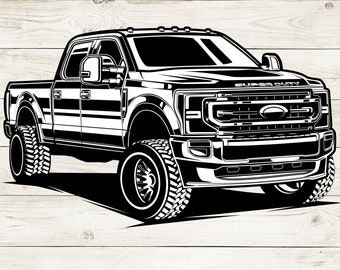 pickup truck svg, monstertruck svg, klassisk lastbil svg, lastbil svg, gammal lastbil svg, terrängsvg, bilresa svg, camping svg, Cricut, klippfil.