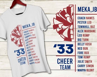 Cheer Team Template Svg, cheer coach svg, cheer coach shirt, cheer coach png, cheer coach gift, cheer mom svg, cheer svg, silhouette, cricut
