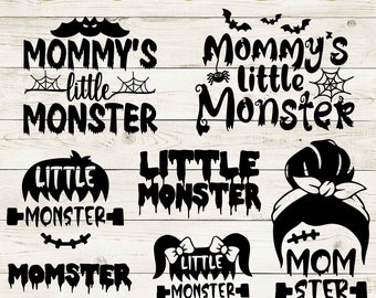 little ghost svg, mommy monster svg, momster svg, halloween quotes svg, halloween kids, halloween png, halloween cut, cricut dxf silhouette