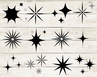Sparkle SVG Bundle, Sparkle Stars SVG, Stars Svg, Star Clipart, Bright Stars, Twinkle Stars, Instant Download, Cricut Cut File, Silhouette.