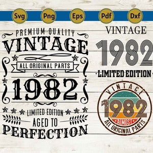 40th birthday svg, vintage 1982 svg, 40th birthday gift, 40th birthday shirt, 40 and fabulous svg, forty svg, hello 40 svg, cricut, cut file
