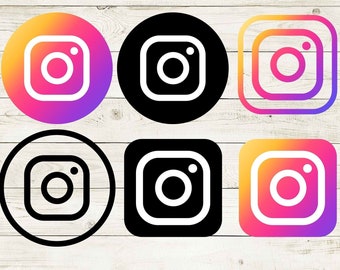 instagram logo svg, instagram svg, instagram png,  instagram clipart, instagram sticker,  social media sign, cricut cut png sublimation dxf.