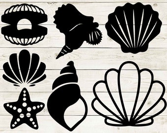 Seashell SVG, Seashell Cricut, Seashell Cut Files, Seashell Silhouette, Digital download, Sea shells Svg, Sea shell Cricut, Beach Svg, Png.