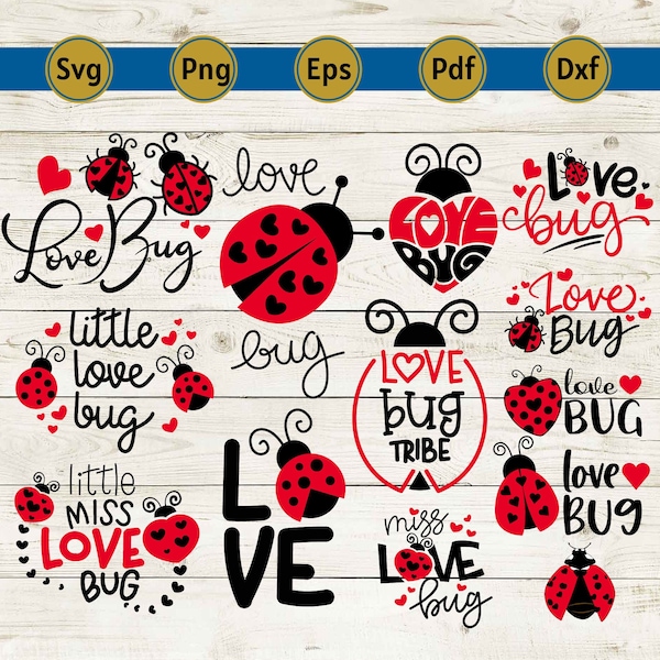 lady bug svg, lady bug png, insect svg, lady bugs svg, bee svg, love bug svg, dragonfly svg, heart svg, valentines day svg, cut dxf, cricut.