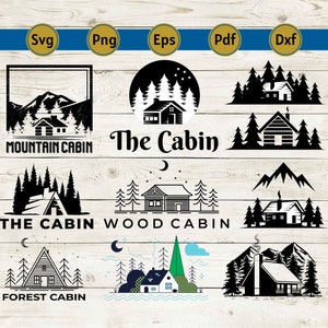 cabin wood lake life camping svg, forest svg, outdoor svg, landscape scene svg, camper svg, mountain svg, road trip svg, cricut, cut file.
