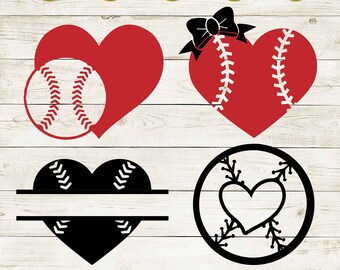 野球ハート SVG バンドル、野球ハート SVG、野球ステッチ、野球ママ SVG、野球 SVG、野球シャツ、野球 png、クリカット、カット。