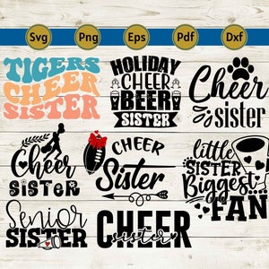 cheer sister svg, cheer sis svg, cheer svg, cheer sister shirt, football sister, cheerleader svg, megaphone svg, cricut, silhouette, decal.