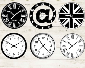 時計の文字盤 SVG、時計 SVG、時計 PNG、時計のクリップアート、時計のシャツ プリント、デスク クロック カット、壁掛け時計のデザイン、時計アート ギフト、クリカット カット PNG。