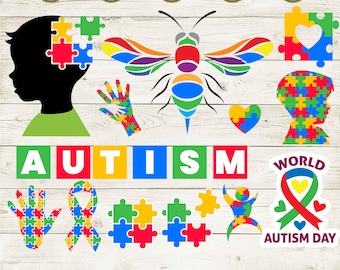 conciencia del autismo SVG, autismo SVG, autismo PNG clipart, slp SVG, pieza de rompecabezas SVG, autismo mamá SVG, camiseta de autismo, pegatina de autismo, SVG png dxf.
