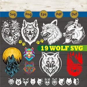 wolf with flower svg, wolf svg, wolf head svg, wolf png clipart, wolf shirt,  wolves png, wolf printable, cricut, cut dxf png.