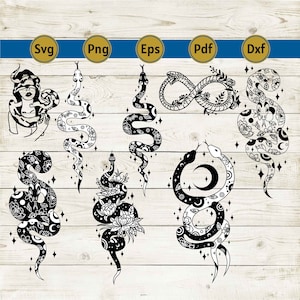 snake head svg, snake svg, snake png, snake clipart, cobra svg, celestial svg, mystical svg, witchy svg, moon phase svg, cricut, cut file.