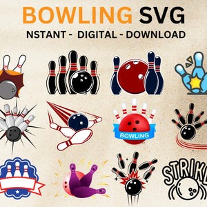 bowling svg bundle bowling png bundle bowler svg png cut files cricut free commercial use bowling vector clipart sublimation silhouette dxf.