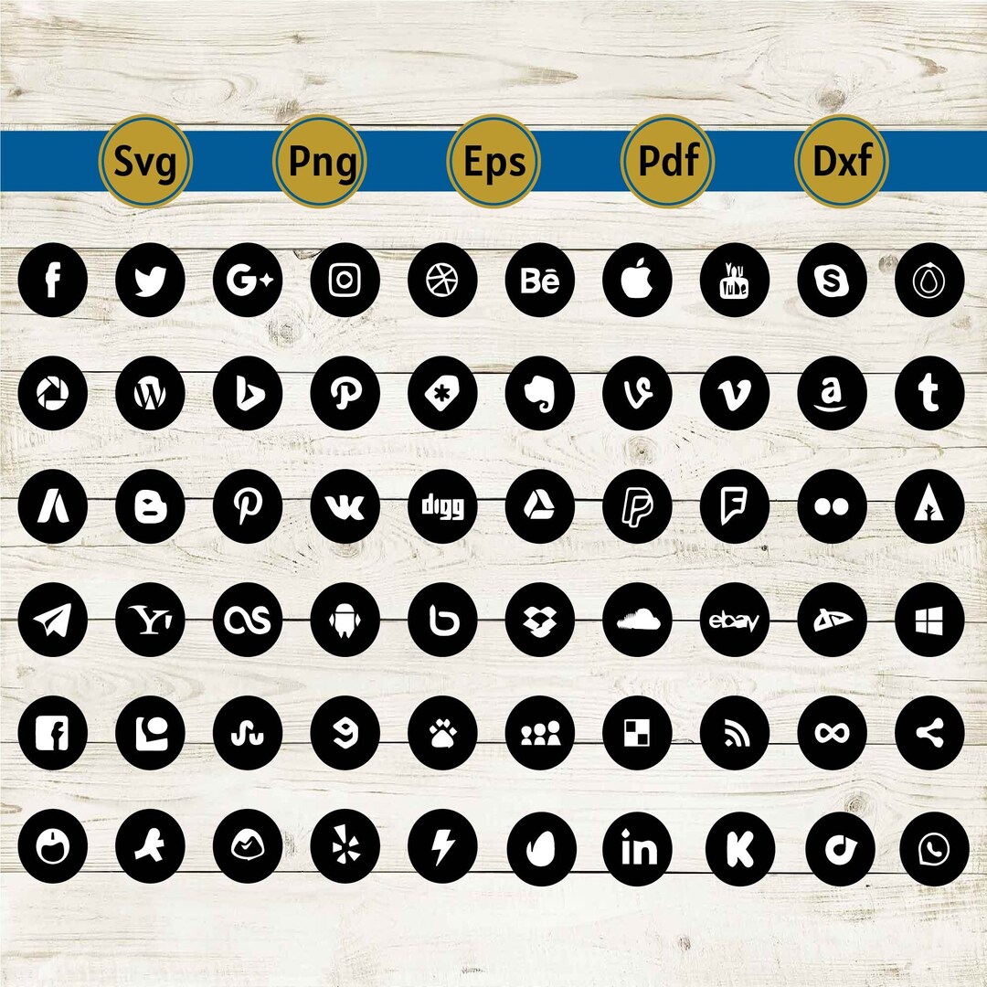 Social Media Svg Instagram Svg Social Media Sign Tik Tok Svg