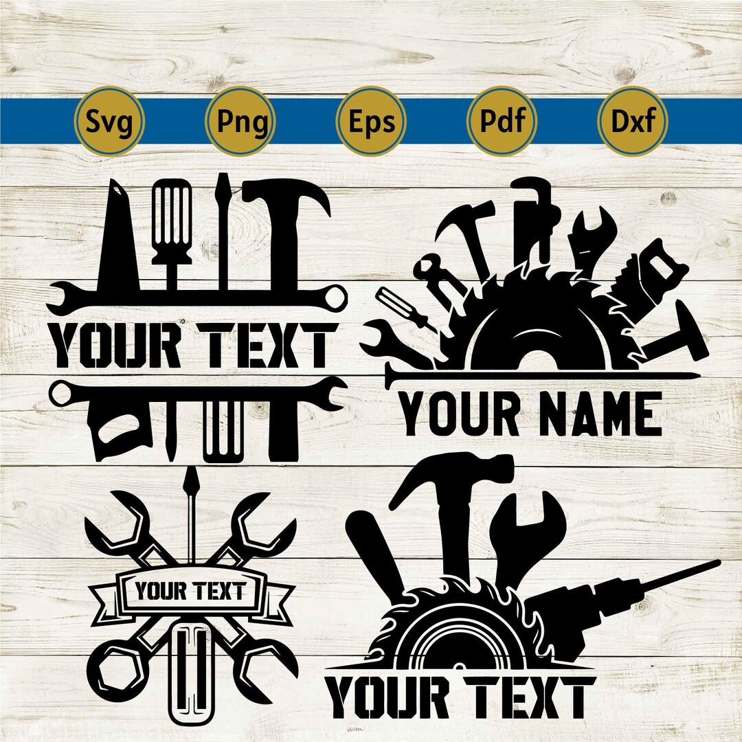 Custom Handyman Split Monogram Svg, Carpenter Svg, Mechanic Svg, Tools ...