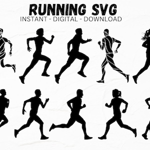 Löpare SVG, Löpare Clipart Svg, Löpare present, löpare designer, Motionslöpning Svg, Löpande kvinnor png, Marathonlöpning Svg, Löpande man Svg, Cricut.