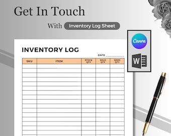 inventory management, inventory tracker, inventory sheet, inventory template, inventory log, inventory list, inventory checklist, editable